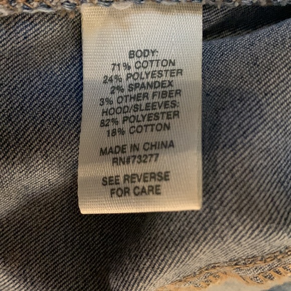 Mudd - Girls Jean jacket with gray sleeves, Girls size 10 - Picture 6 of 7